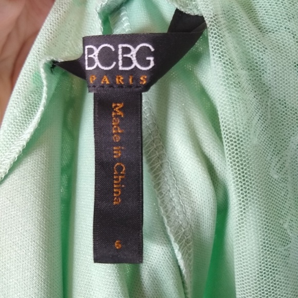 BCBG PARIS MINT GREEN LACE LILLIAN DRESS SIZE 6 - Picture 6 of 8